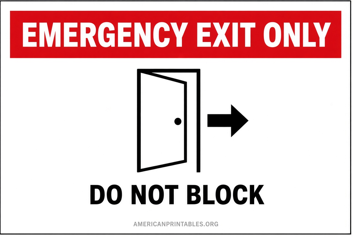 Free Printable Emergency Exit Only Signs (2)