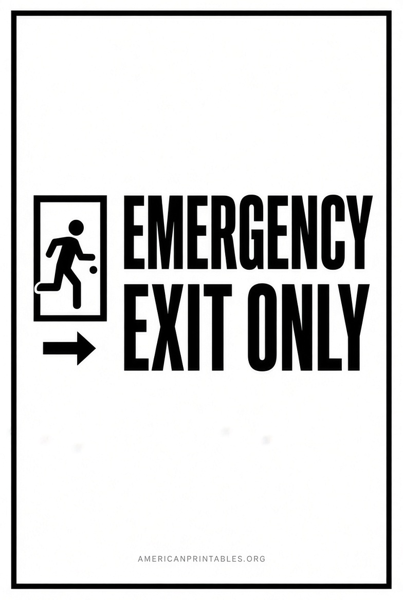 Free Printable Emergency Exit Only Signs (3)