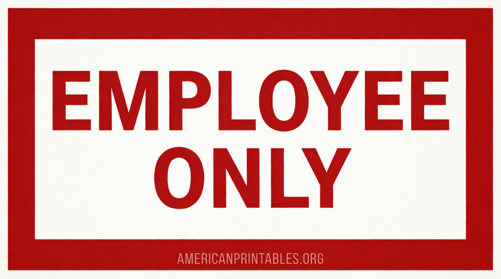 Free Printable Employee Only Signs (1)