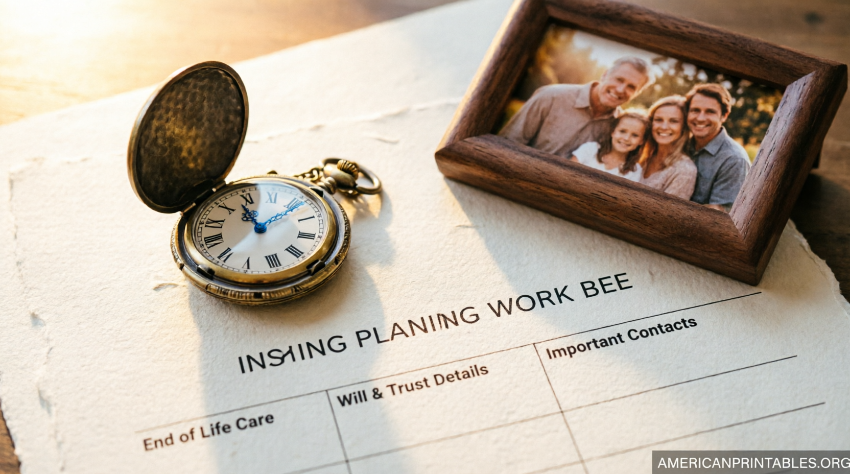 Free Printable End of Life Planning Worksheet (2)