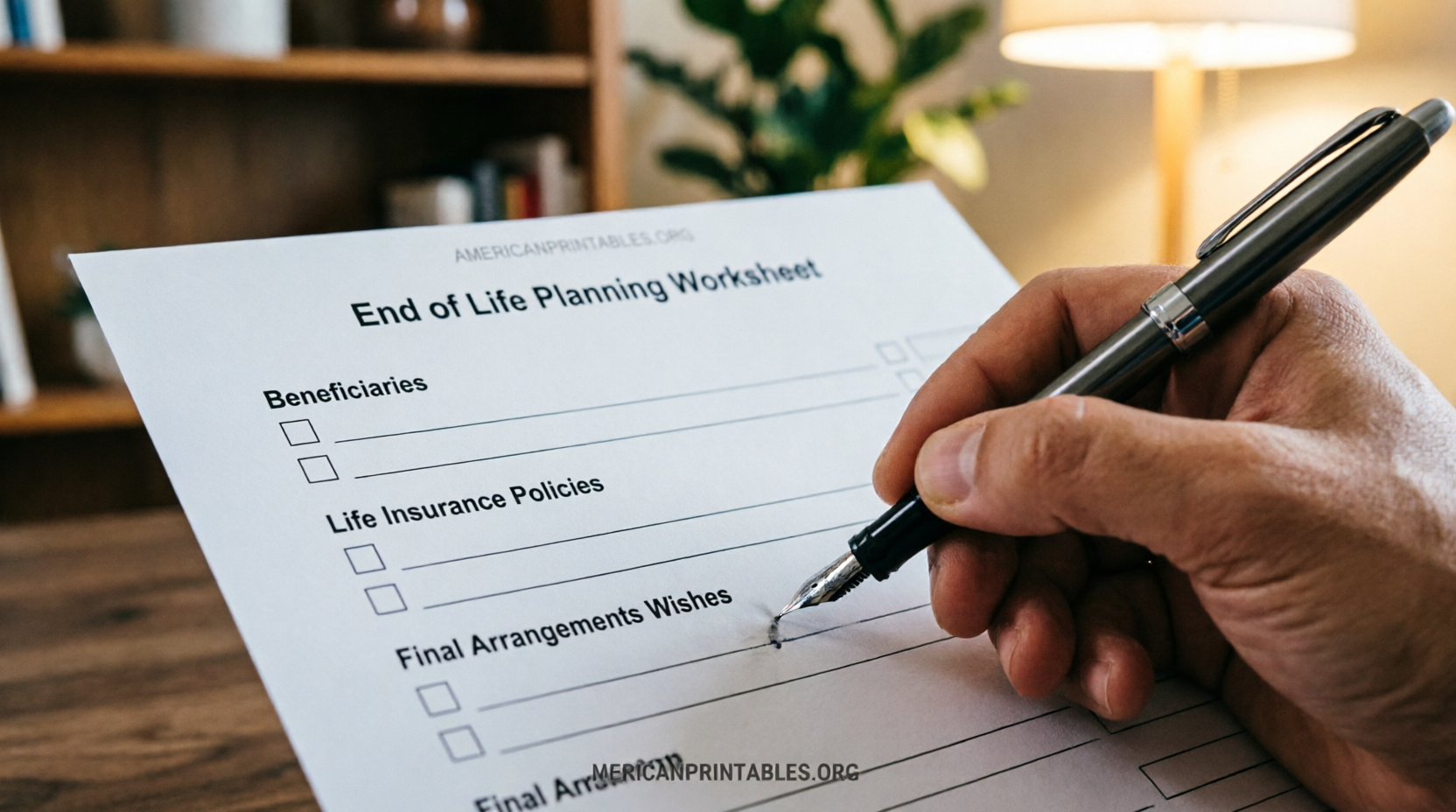 Free Printable End of Life Planning Worksheet (4)