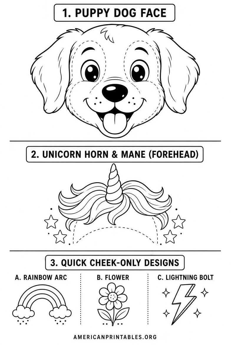 Free Printable Face Painting Templates for Kids (2)