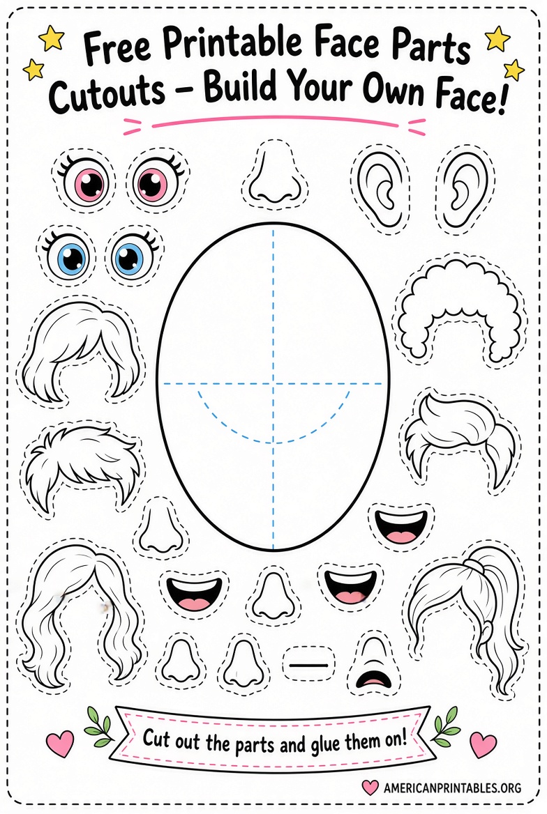 Free Printable Face Parts Cutouts Download (4)