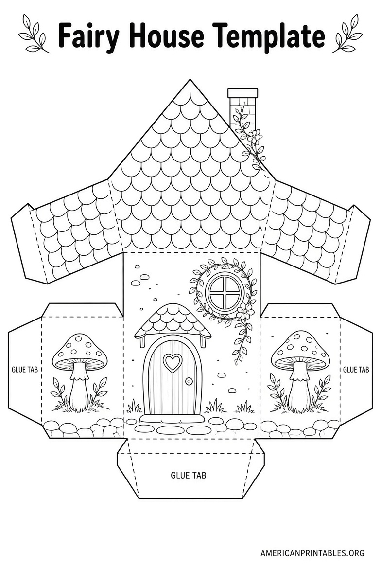 Free Printable Fairy House Template (1)