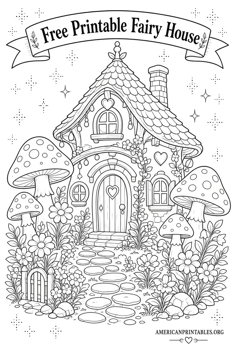 Free Printable Fairy House Template (2)