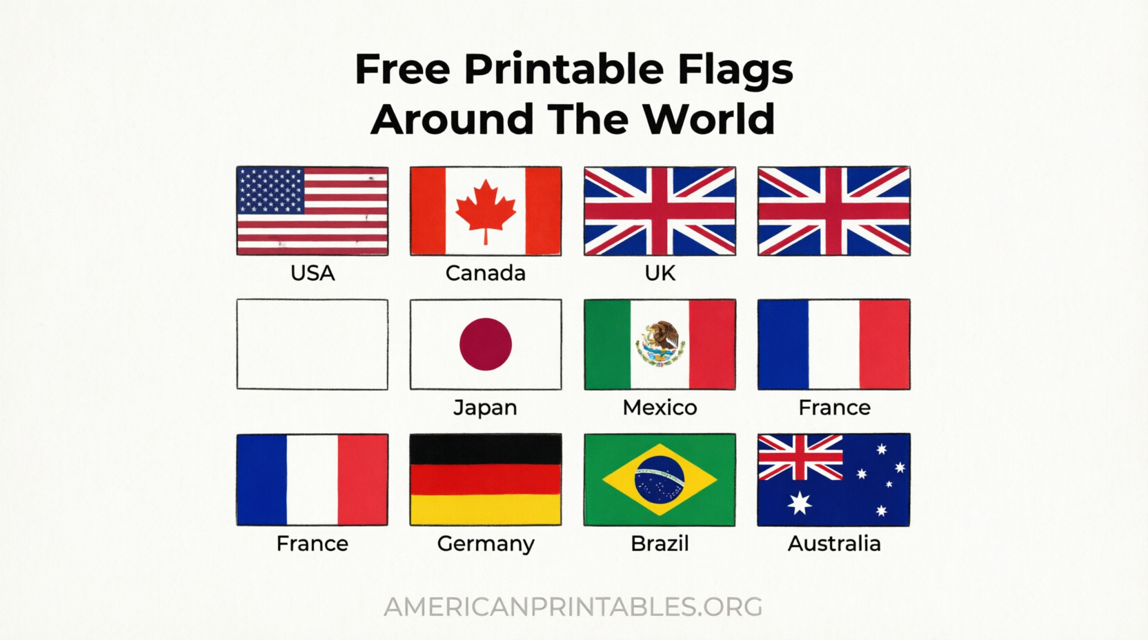 Free Printable Flags Around the World (2)