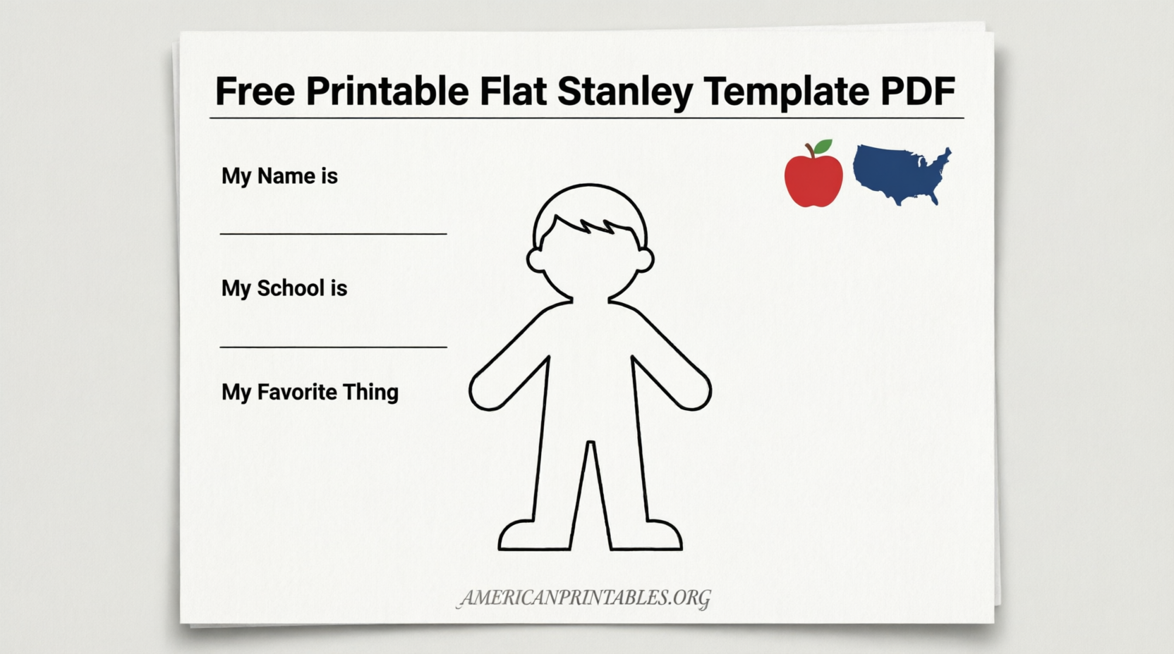 Free Printable Flat Stanley Template PDF (4)
