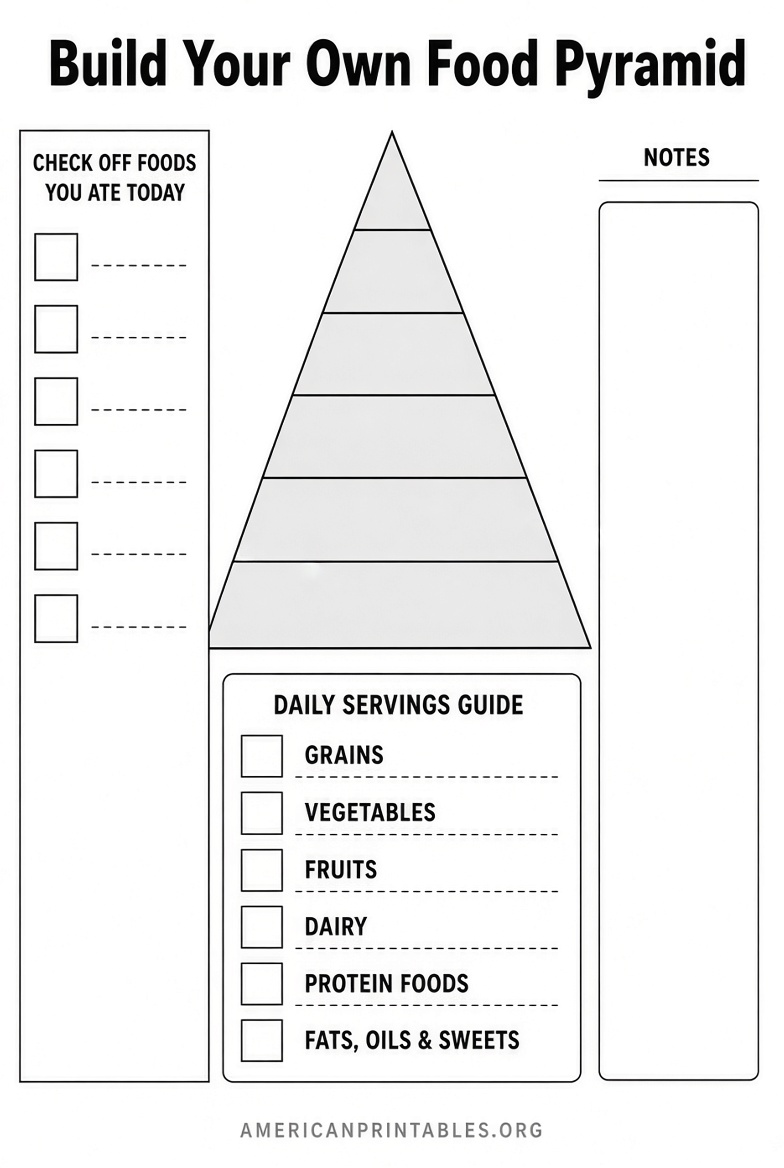 Free Printable Food Pyramid Worksheets (4)