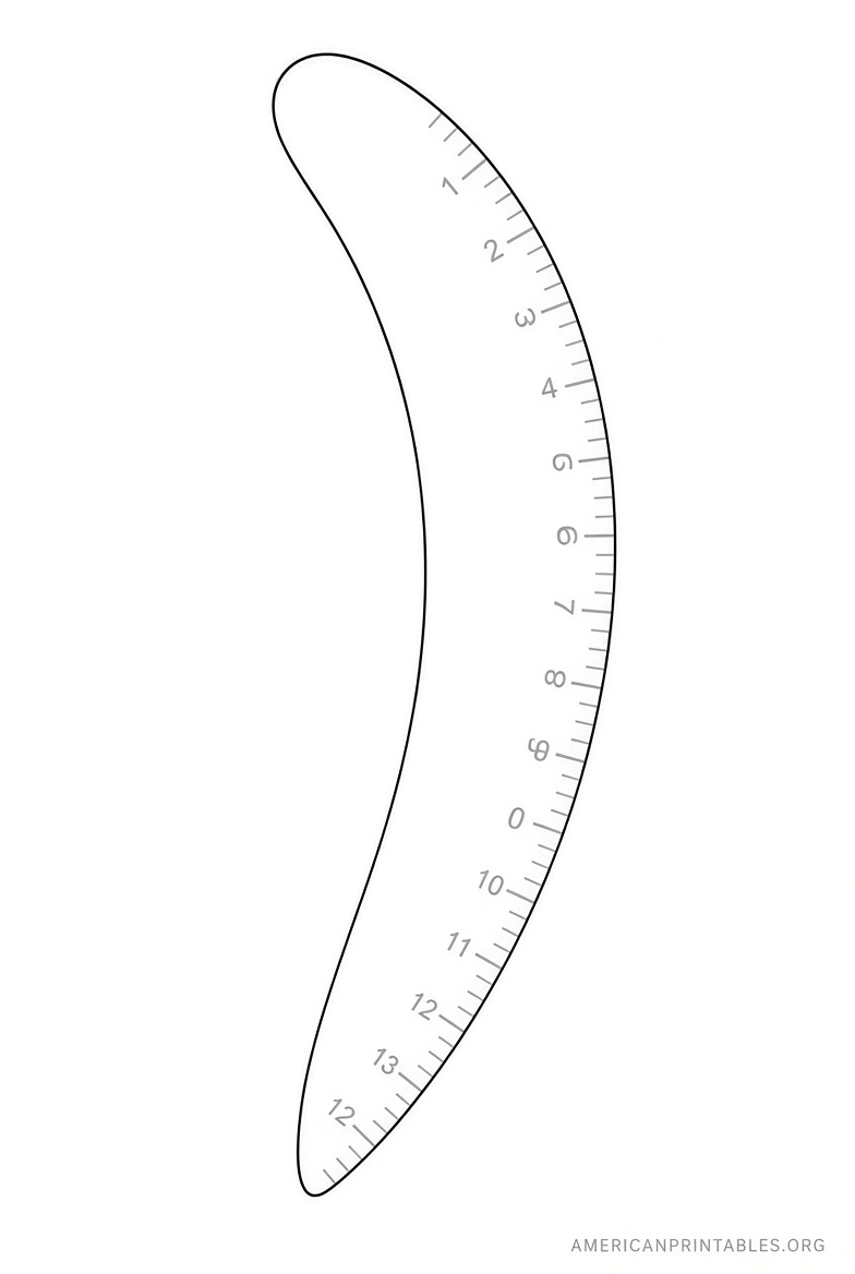 Free Printable French Curve Ruler PDFs (1)