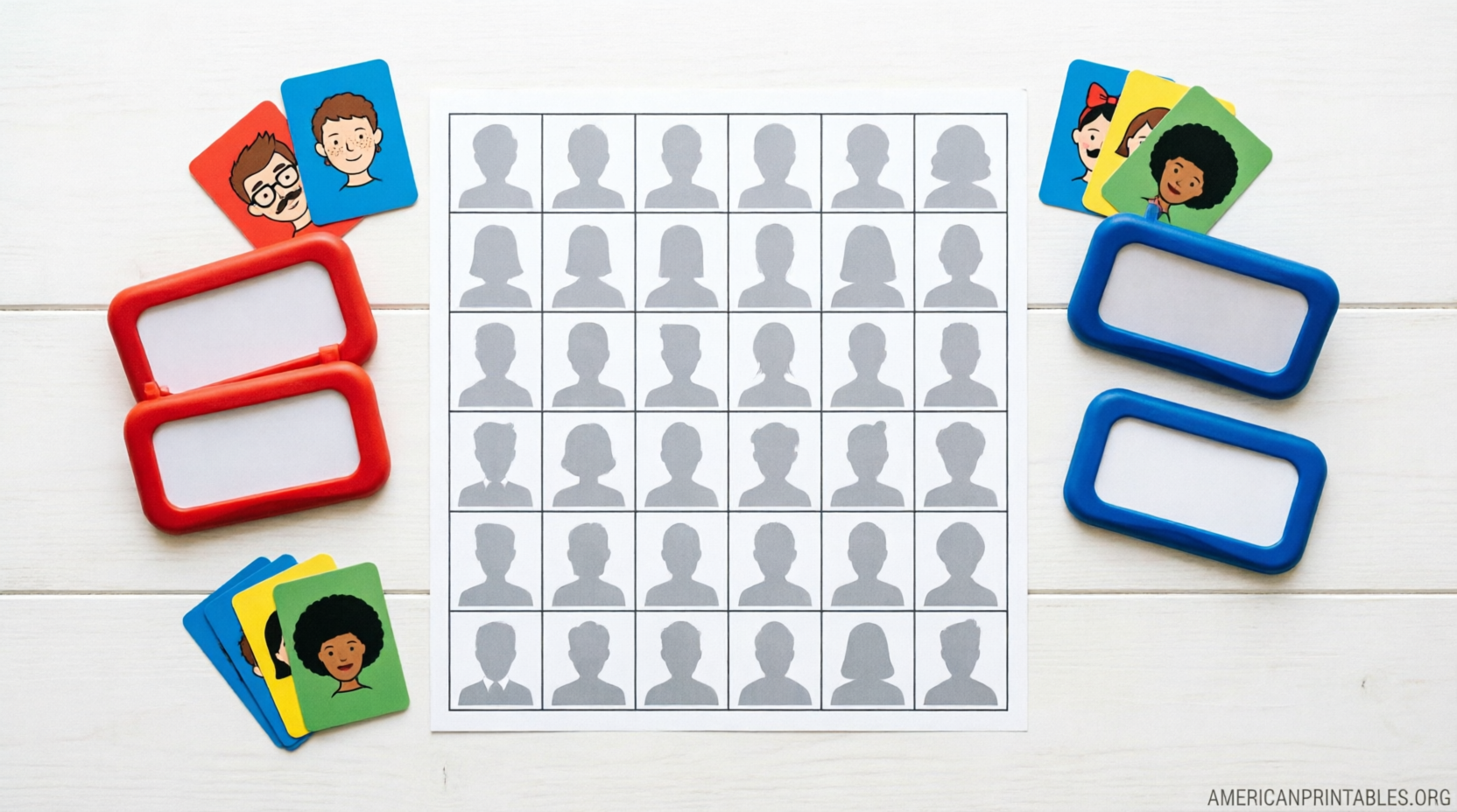 Free Printable Guess Who Game Templates (1)