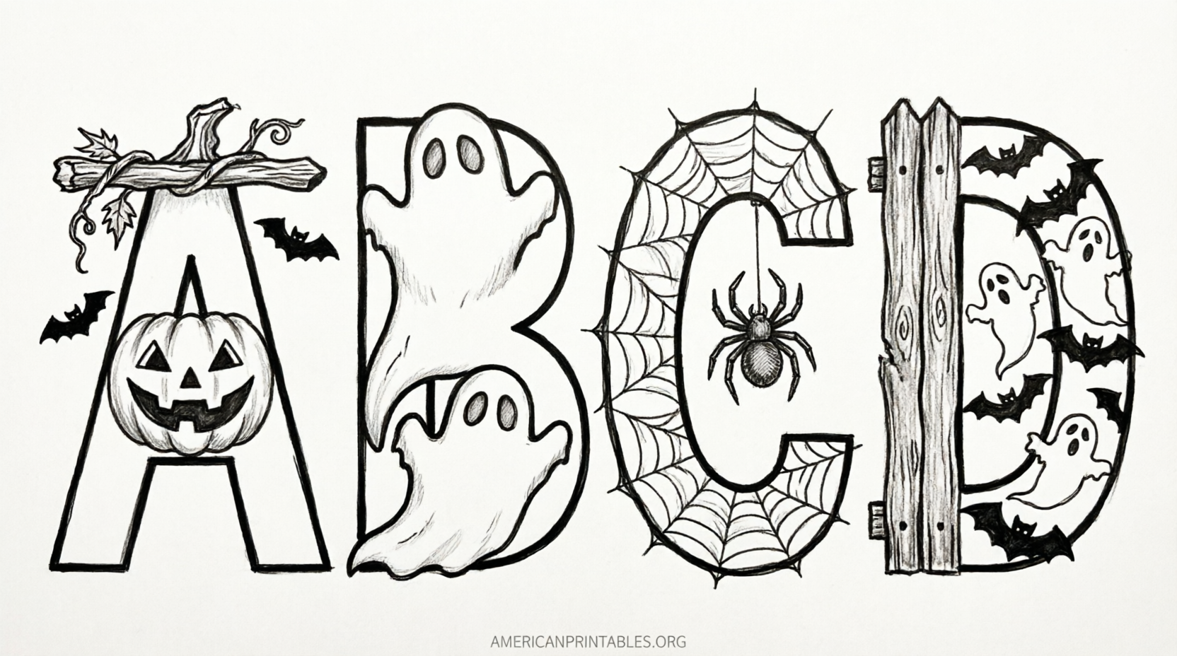 Free Printable Halloween Alphabet Letters (1)
