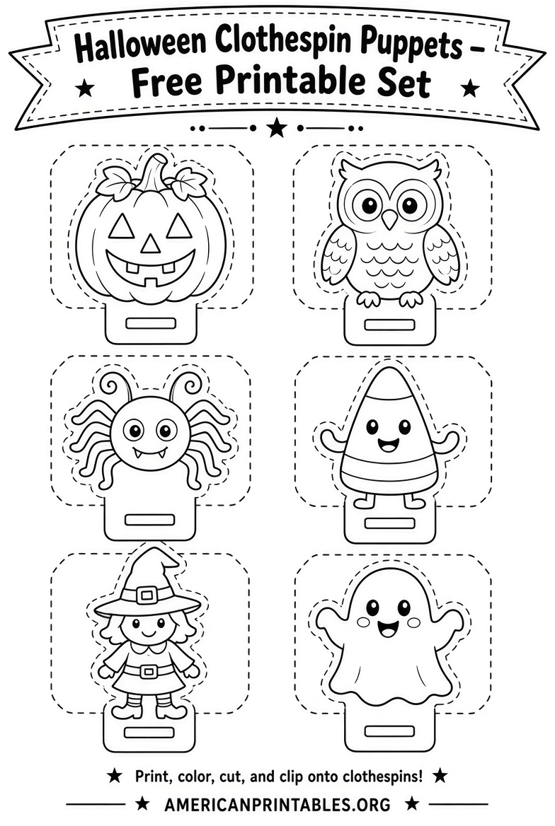 Free Printable Halloween Clothespin Puppets (3)