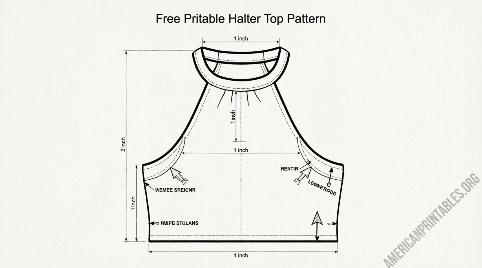 Free Printable Halter Top Pattern Downloads (1)
