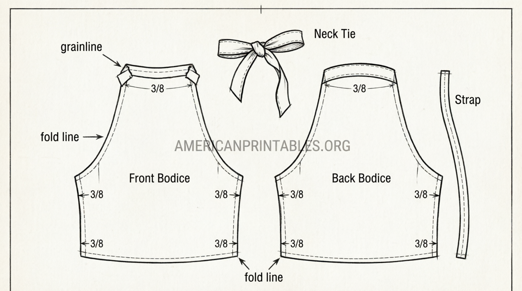 Free Printable Halter Top Pattern Downloads (2)