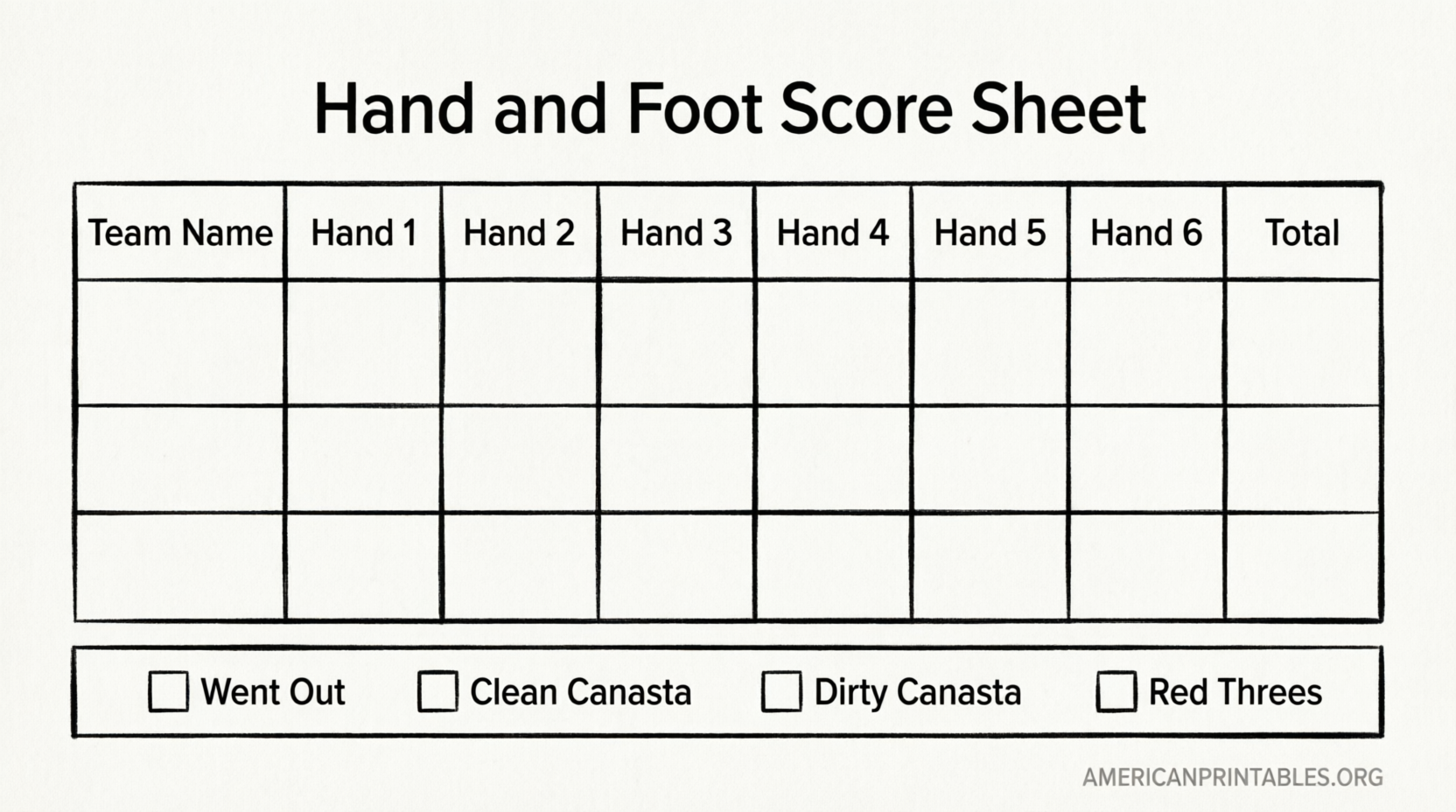 Free Printable Hand and Foot Score Sheet PDF (2)