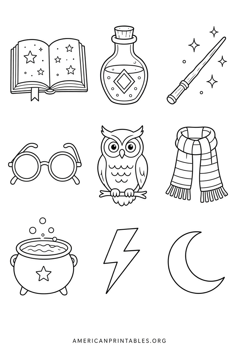 Free Printable Harry Potter Clip Art Guide (1)