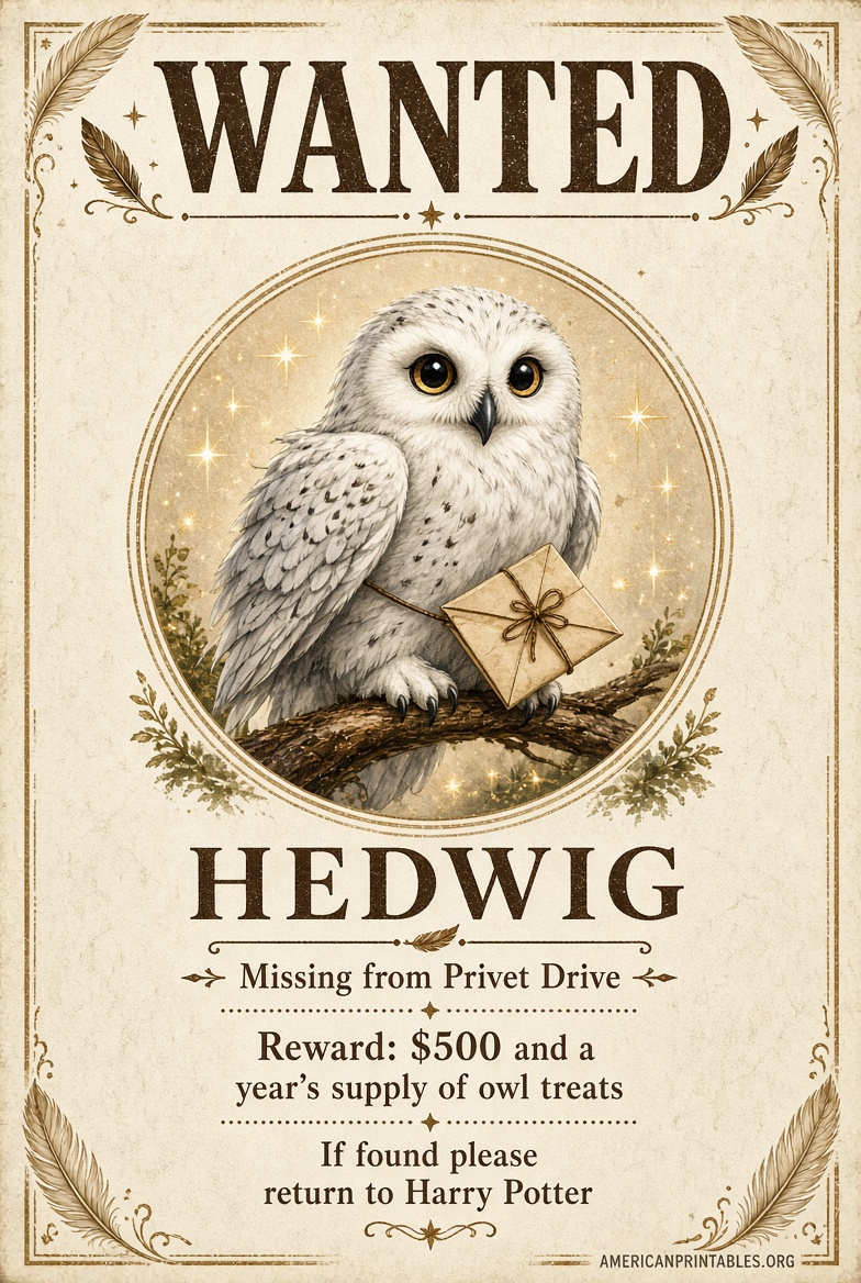 Free Printable Harry Potter Wanted Posters (3)
