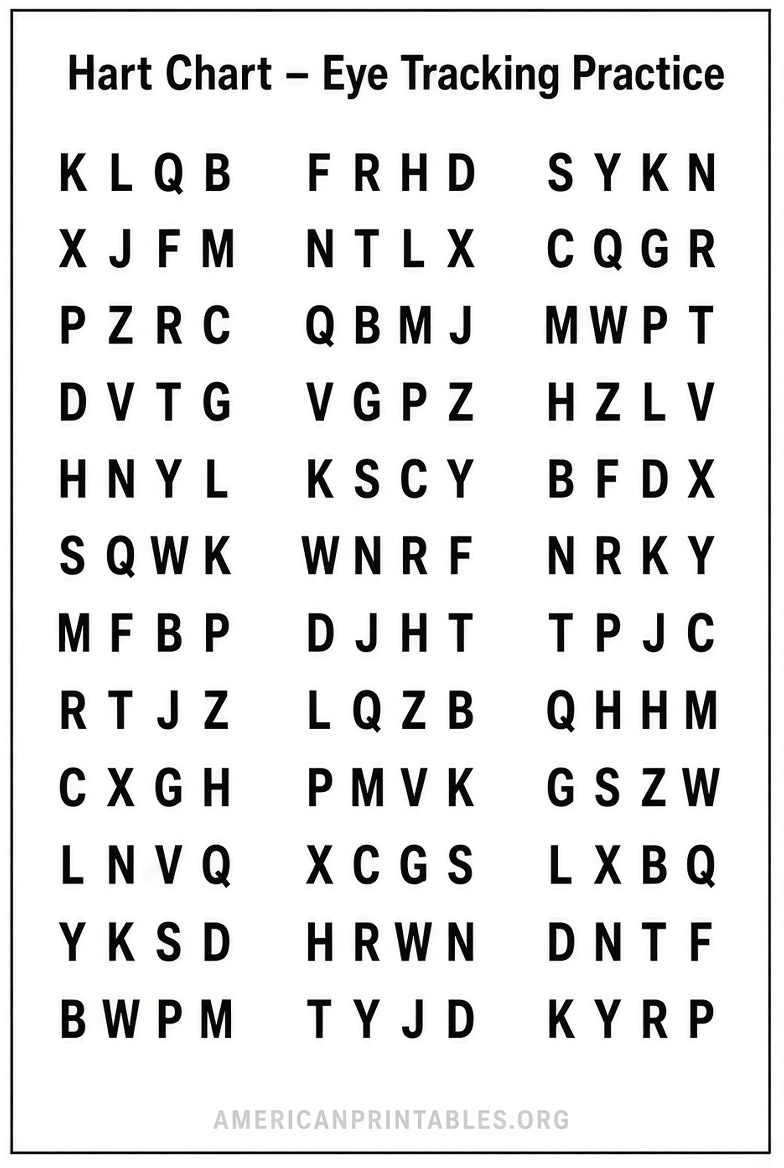 Free Printable Hart Chart PDF Download (2)