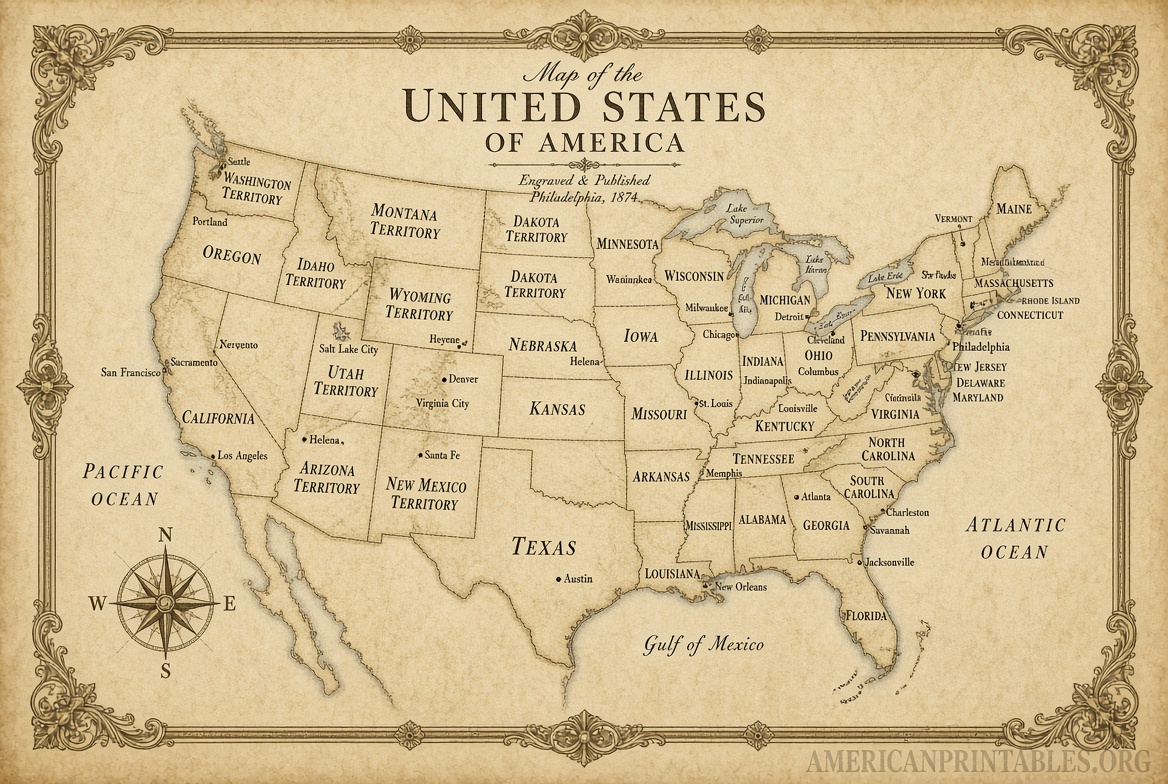 Free Printable High-Res Vintage Maps (1)