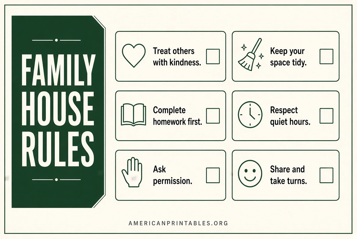 Free Printable House Rules Templates (4)