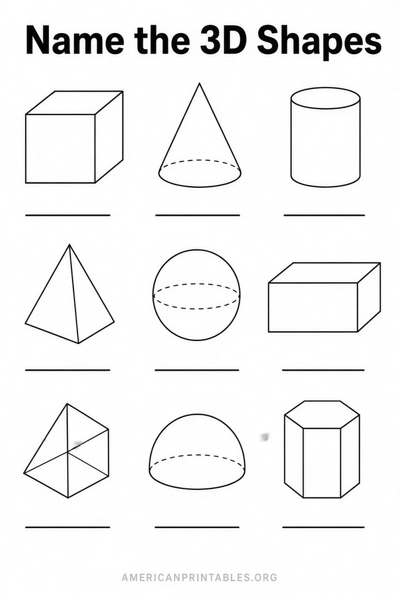 Free Printable Images of 3D Shapes for Kids (2)