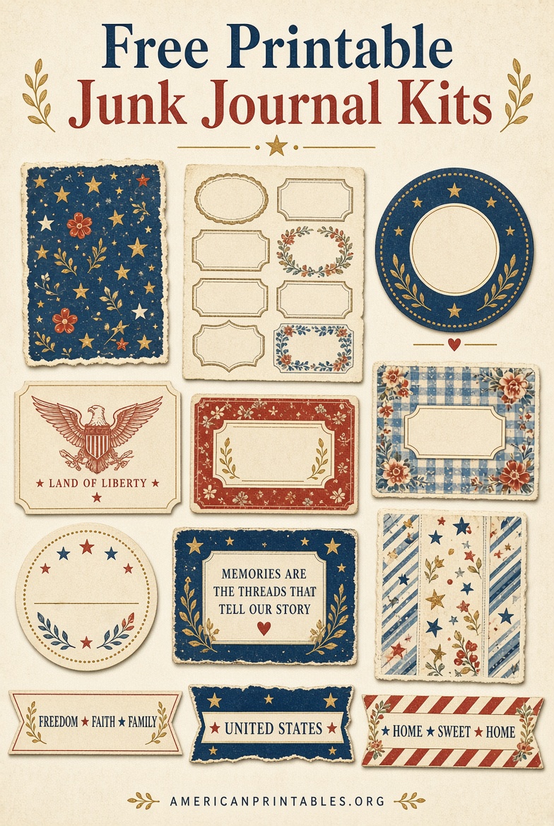 Free Printable Junk Journal Kits Instant Downloads (2)