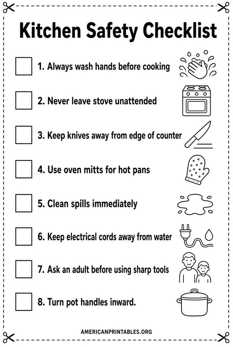 Free Printable Kitchen Safety Worksheets (3)