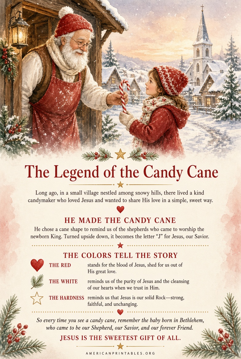 Free Printable Legend of the Candy Cane (2)
