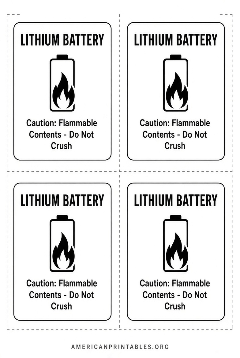 Free Printable Lithium Battery Label Guide (USA) (3)