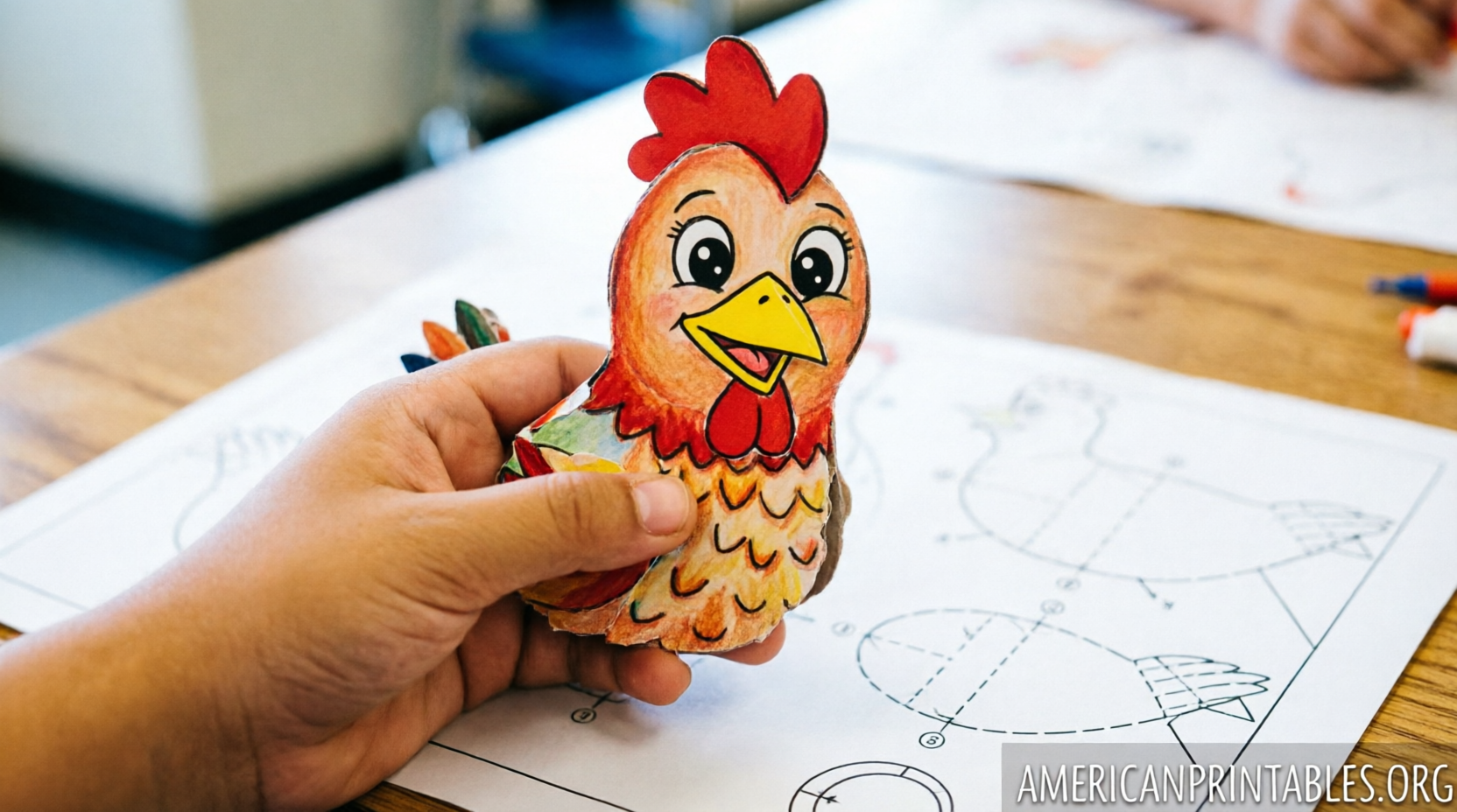 Free Printable Little Red Hen Puppets (4)