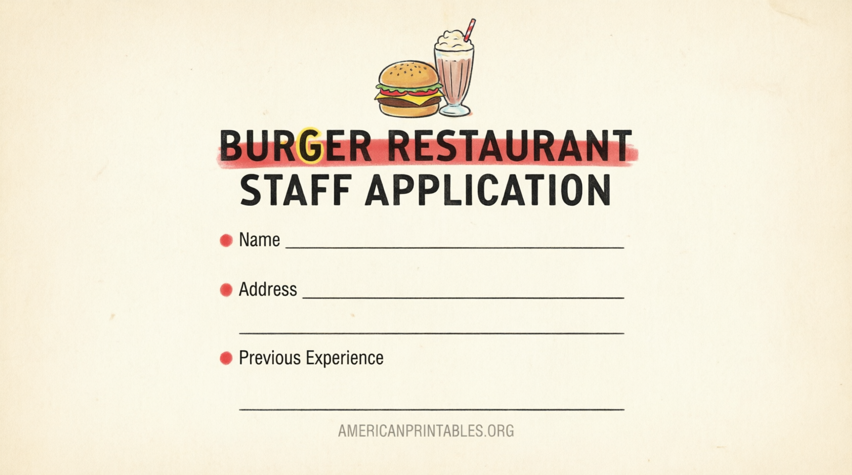 Free Printable McDonald's Job Application Form (3)