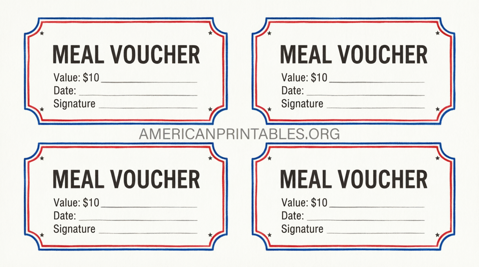 Free Printable Meal Voucher Templates (1)