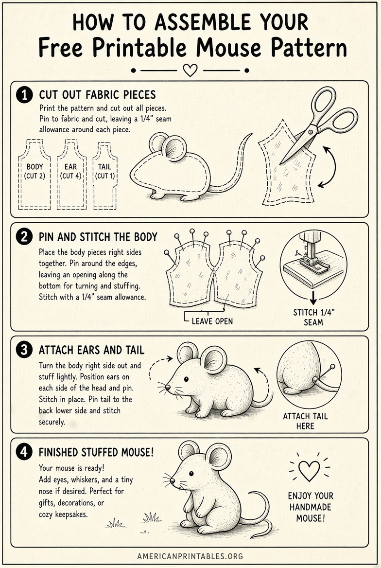 Free Printable Mouse Sewing Patterns (PDF) (2)