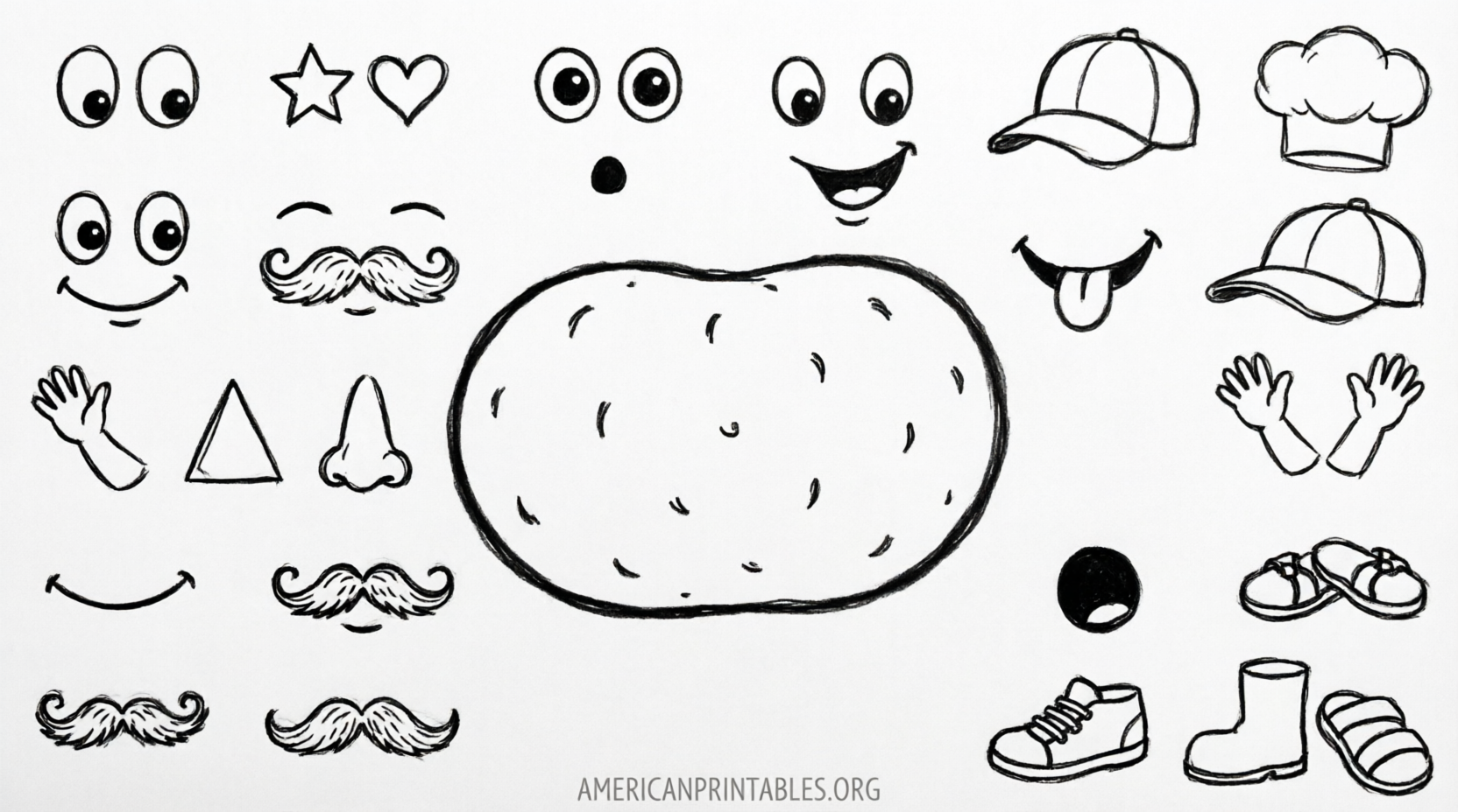 Free Printable Mr Potato Head Parts (1)