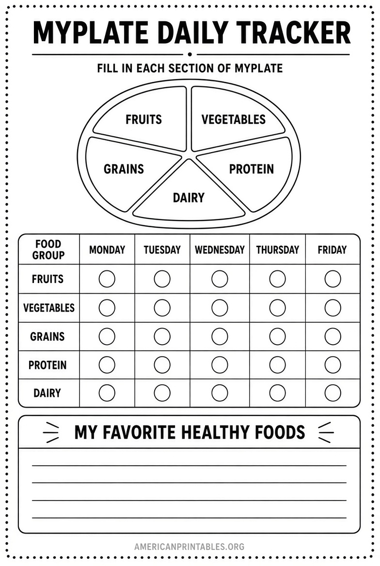 Free Printable MyPlate Worksheets for Kids (3)