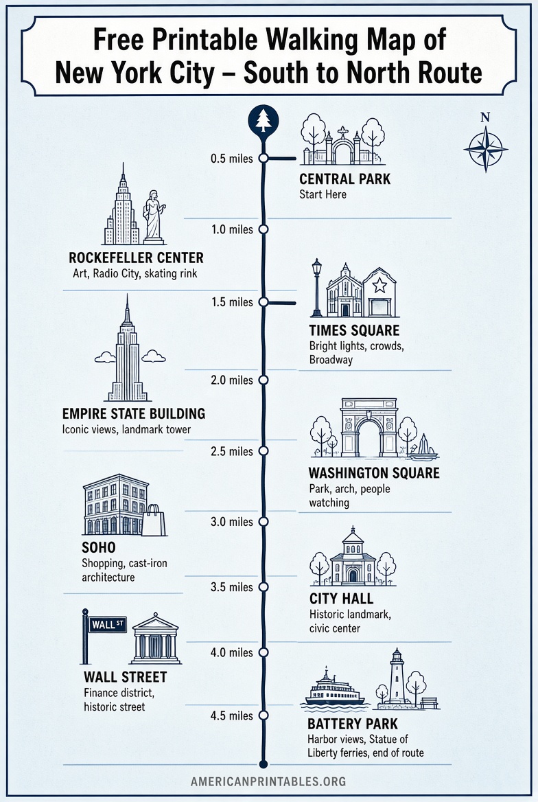 Free Printable NYC Walking Map Official Guides (2)