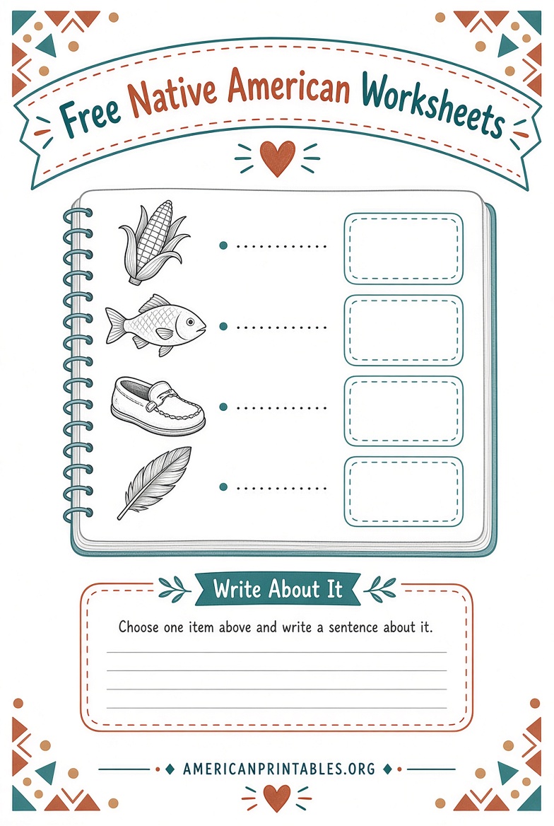 Free Printable Native American Worksheets (1)