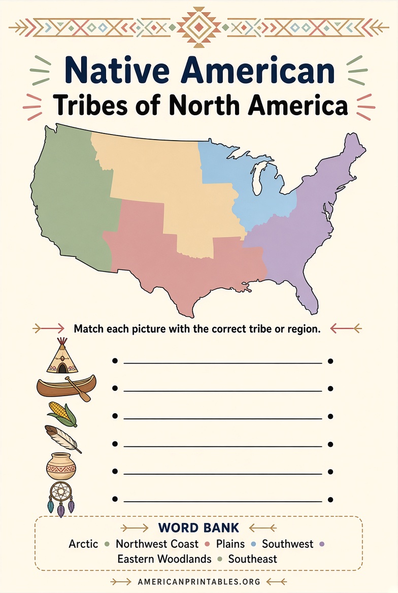 Free Printable Native American Worksheets (2)