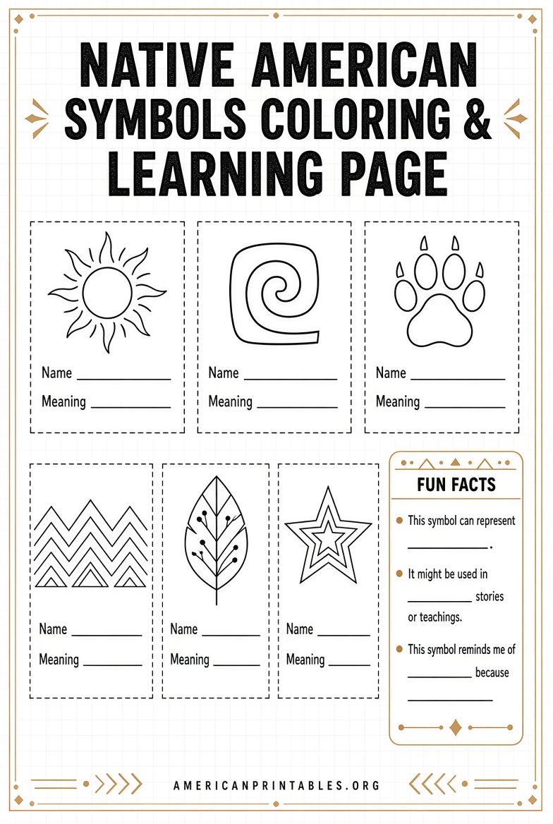 Free Printable Native American Worksheets (3)