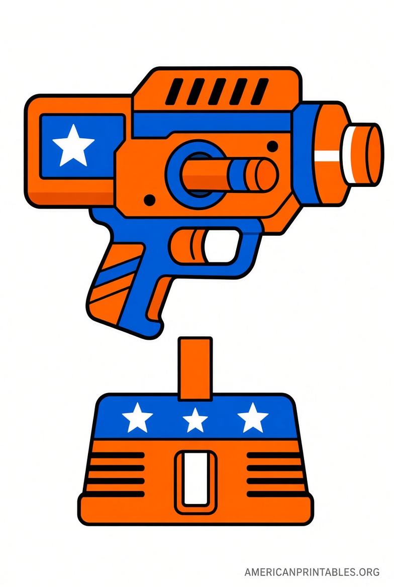 Free Printable Nerf Gun Cake Topper Guide (1)