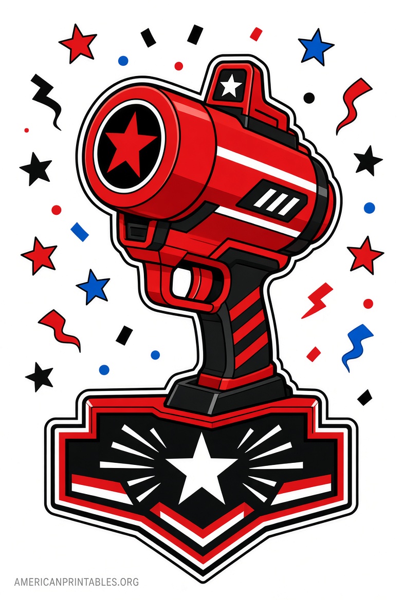 Free Printable Nerf Gun Cake Topper Guide (3)