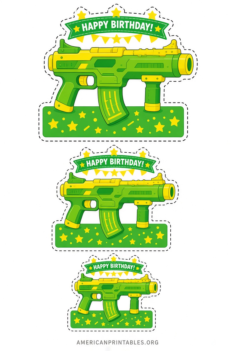 Free Printable Nerf Gun Cake Topper Guide (4)