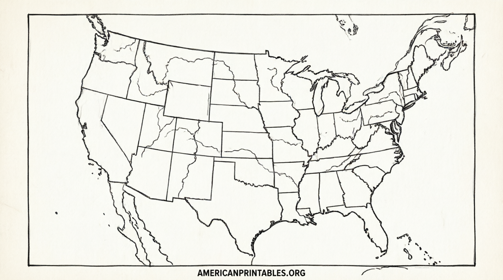 Free Printable North America Map With States & Provinces (1)