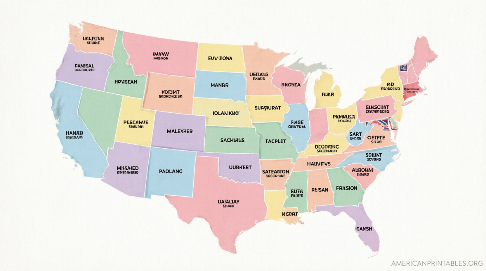 Free Printable North America Map With States & Provinces (4)