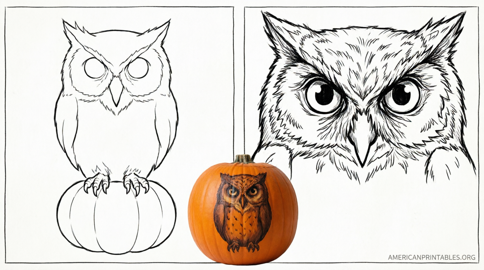 Free Printable Owl Pumpkin Stencils (4)