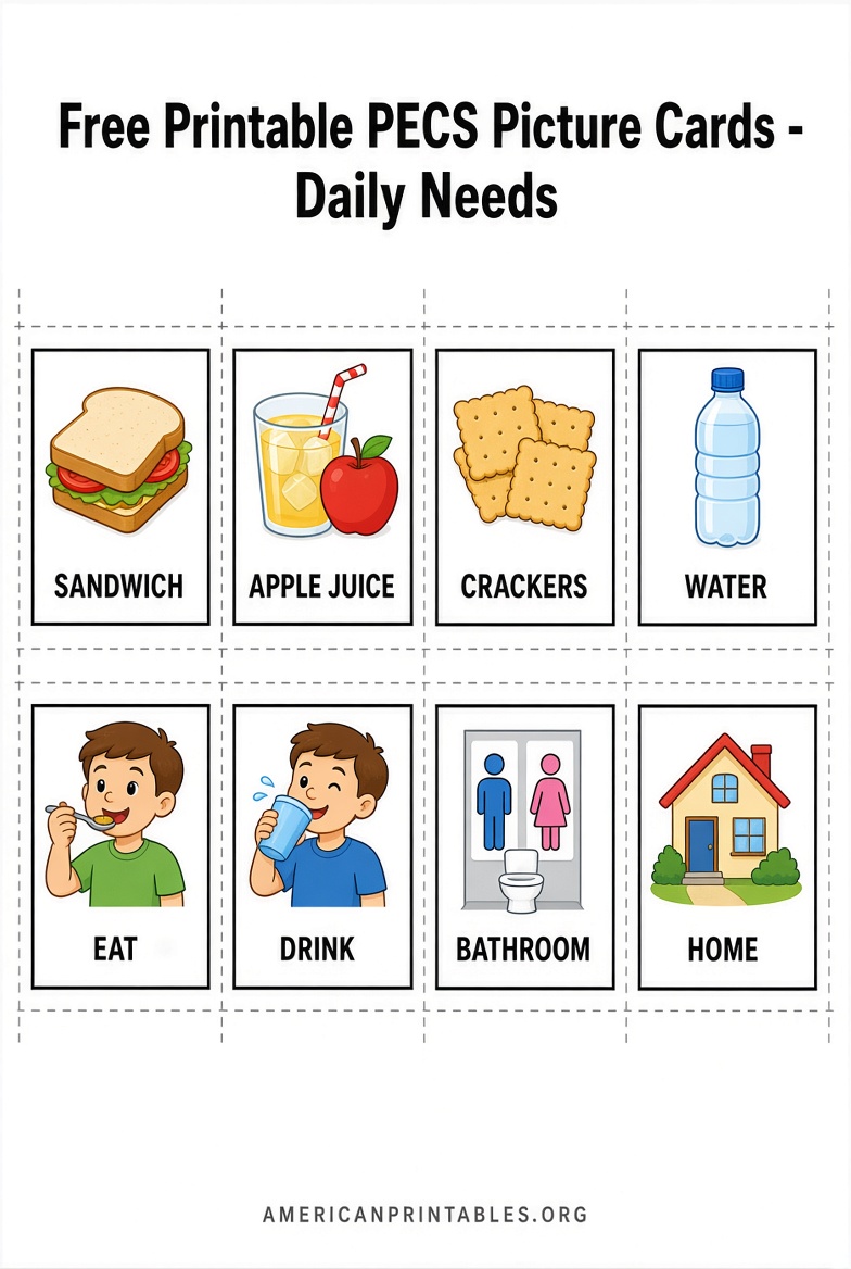 Free Printable PECS Picture Cards for Autism (2)