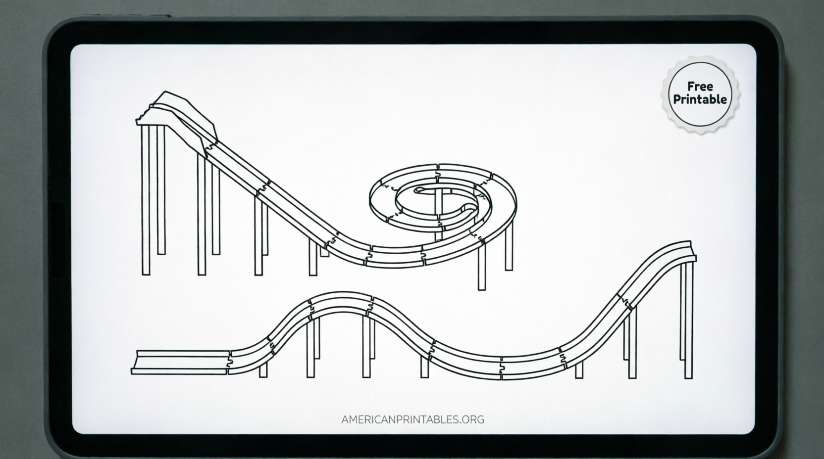 Free Printable Paper Roller Coaster Templates (2)