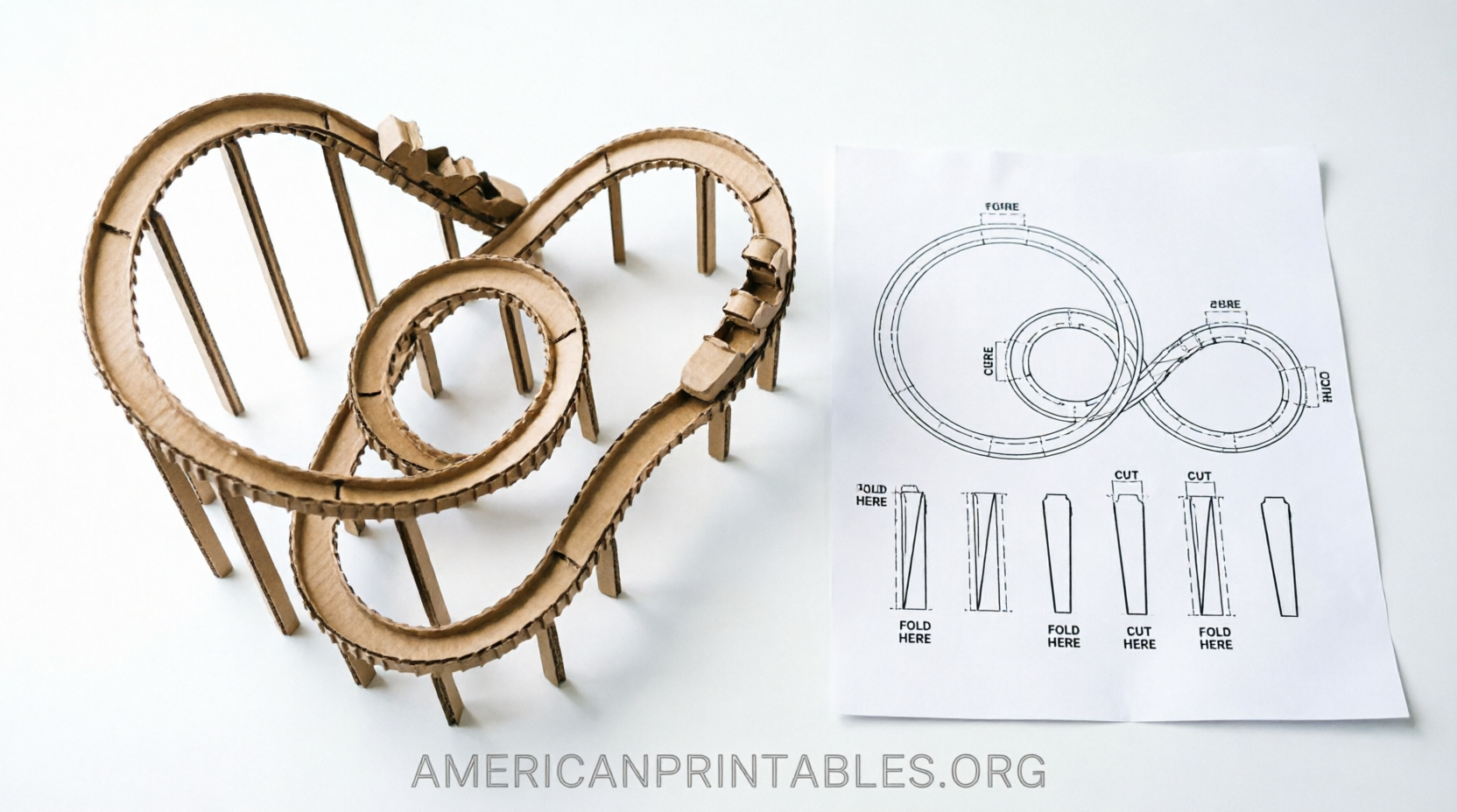 Free Printable Paper Roller Coaster Templates (3)