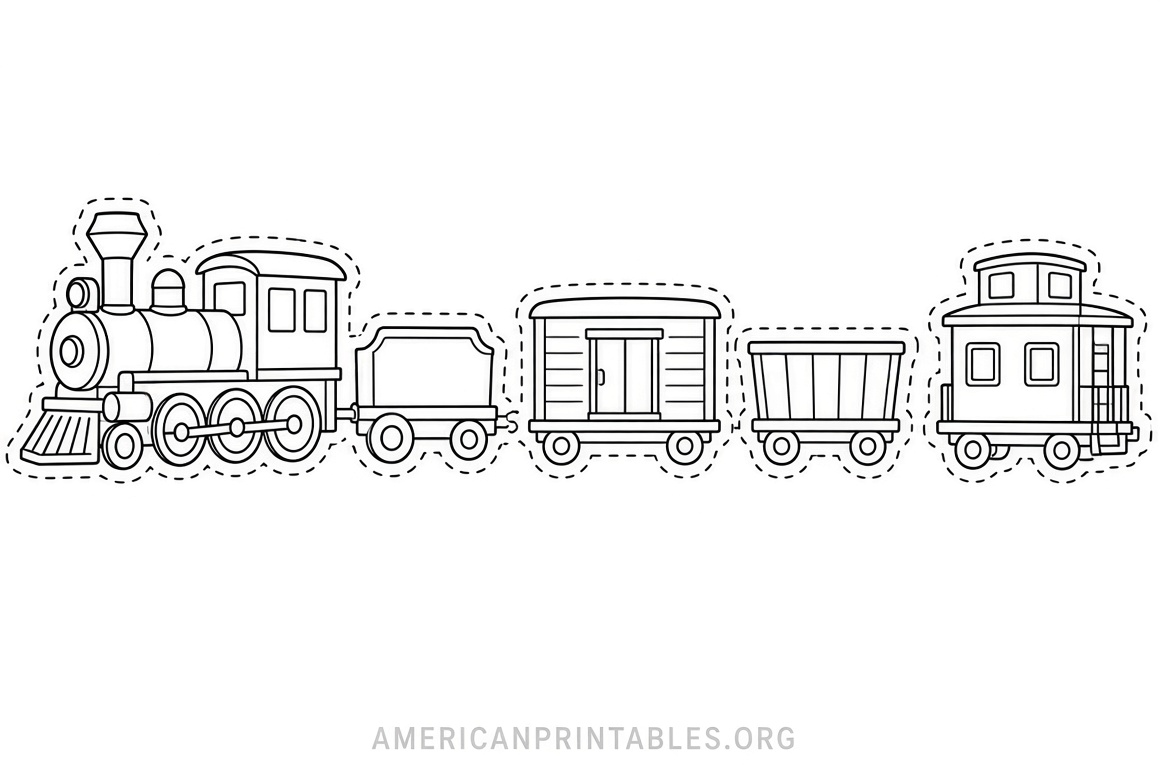 Free Printable Paper Train Cut Out Template (1)