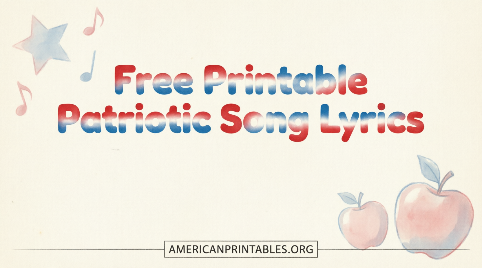 Free Printable Patriotic Song Lyrics (USA) (2)